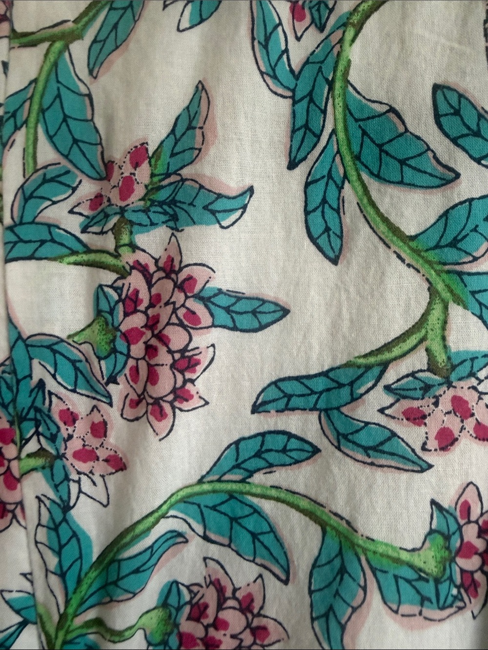 J. Crew White Sundress with Teal, Pink & Green Floral Print - Picture 4 of 4